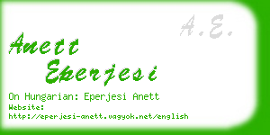 anett eperjesi business card